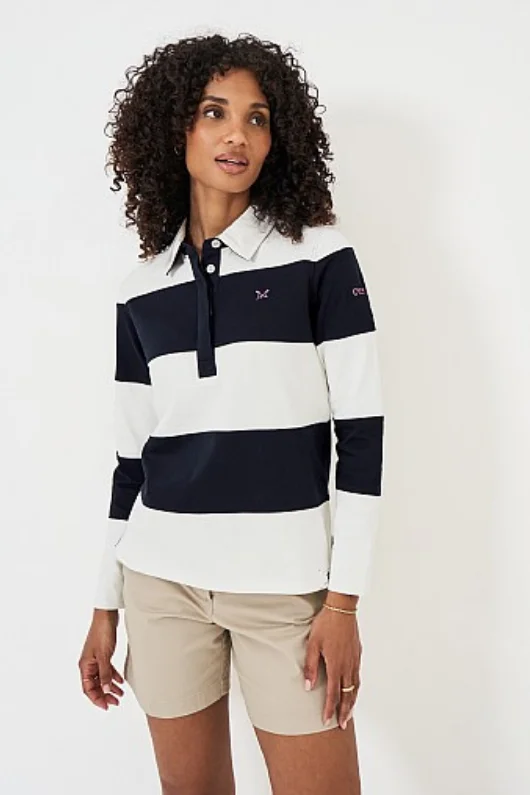 Long Sleeve Rugby Shirt Print Jacquard Patchwork