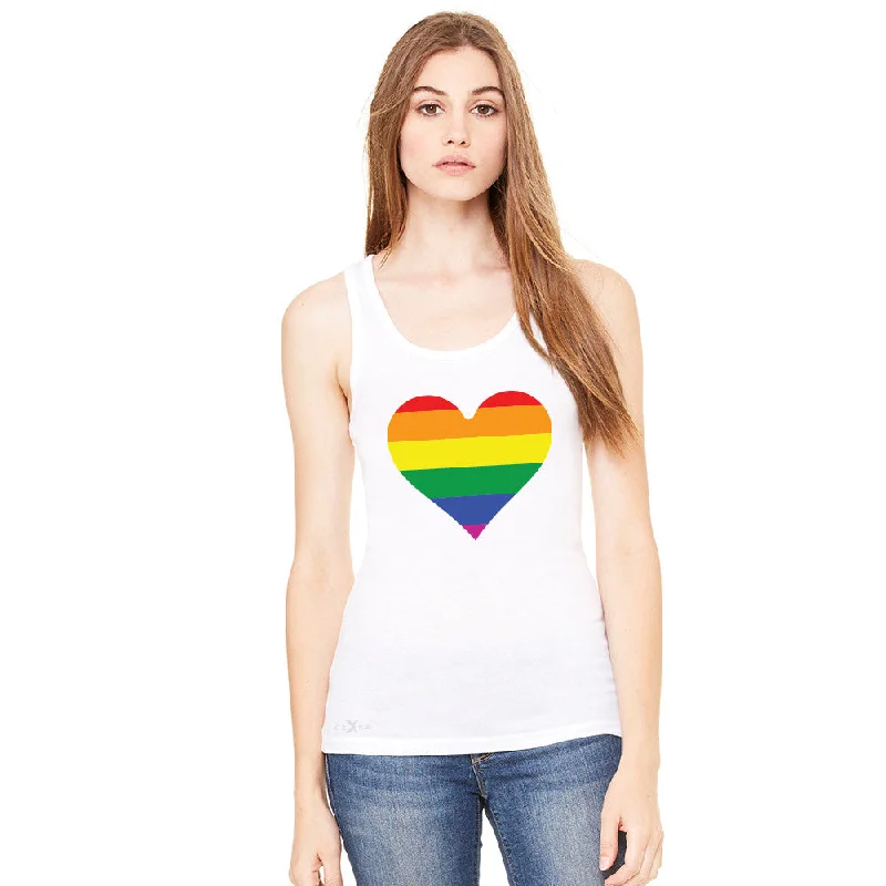 Zexpa Apparel™ Gay Pride Rainbow Love Heart Strong Women's Tank Top Pride Sleeveless graphic tank top Zexpa Apparel™ Gay Pride Rainbow Love Heart Strong Women's Tank Top Pride Sleeveless graphic tank top