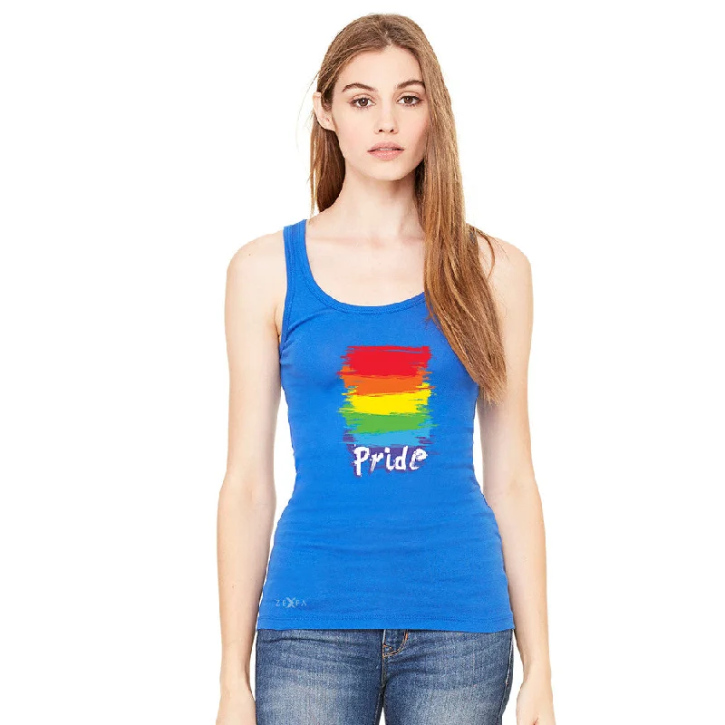Zexpa Apparel™ Gay Pride Rainbow Color Paint Cutest Women's Tank Top Pride LGBT Sleeveless summer tank top