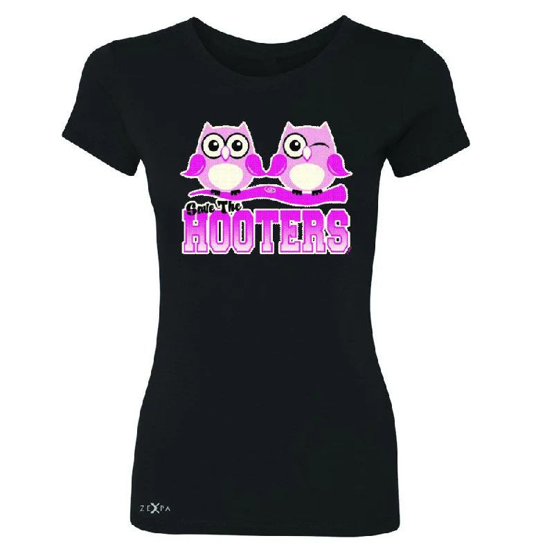Zexpa Apparel™ Save the Hooters Breast Cancer October Women's T-shirt Awareness Tee Solid Color Striped Floral Zexpa Apparel™ Save the Hooters Breast Cancer October Women's T-shirt Awareness Tee Solid Color Striped Floral