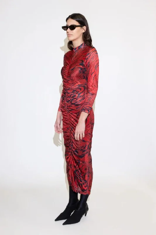 Alonia Dress | Zora Red
