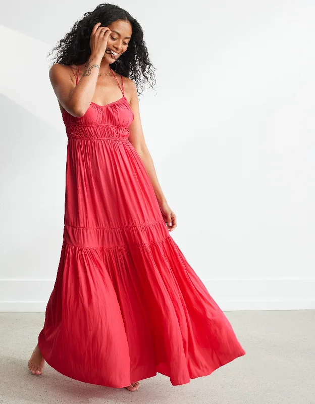 unsubscribed strappy shirred dress