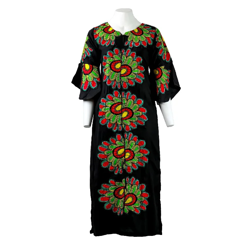 Ankara Patchwork Long Dress