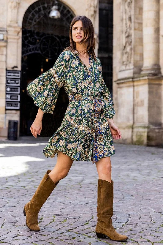Brett Dress Green/Blue