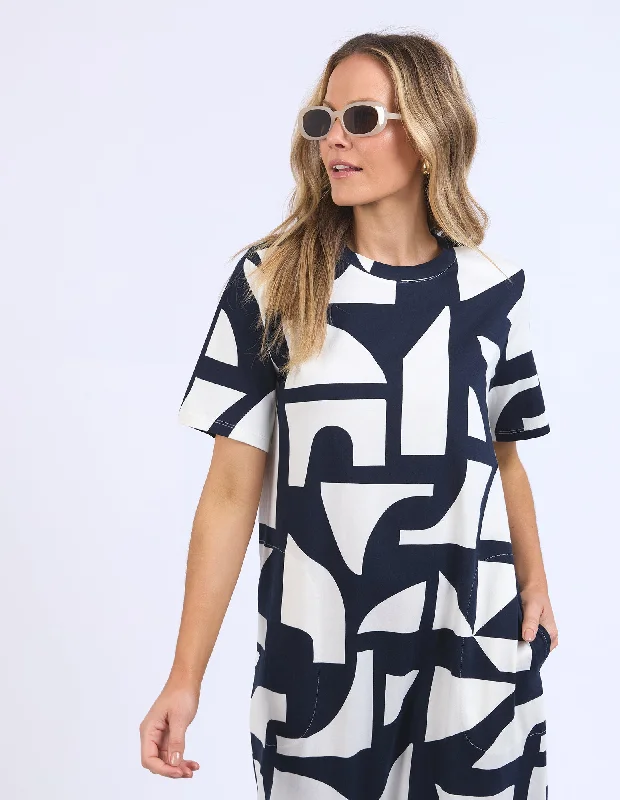 Dali Tee Dress Navy