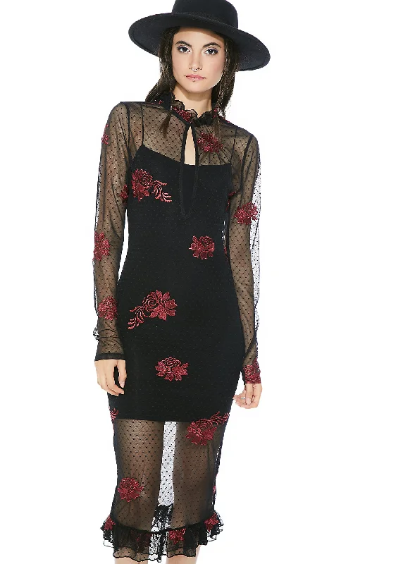 Kill 'Em With Kindness Mesh Dress