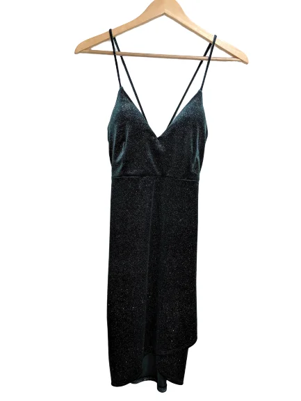 [L] Windsor Green Velvet Glittery Dress