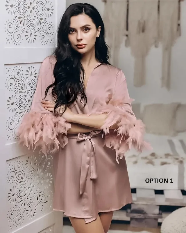 New Feather Lingerie Kimono Dress CODE: KAR2354