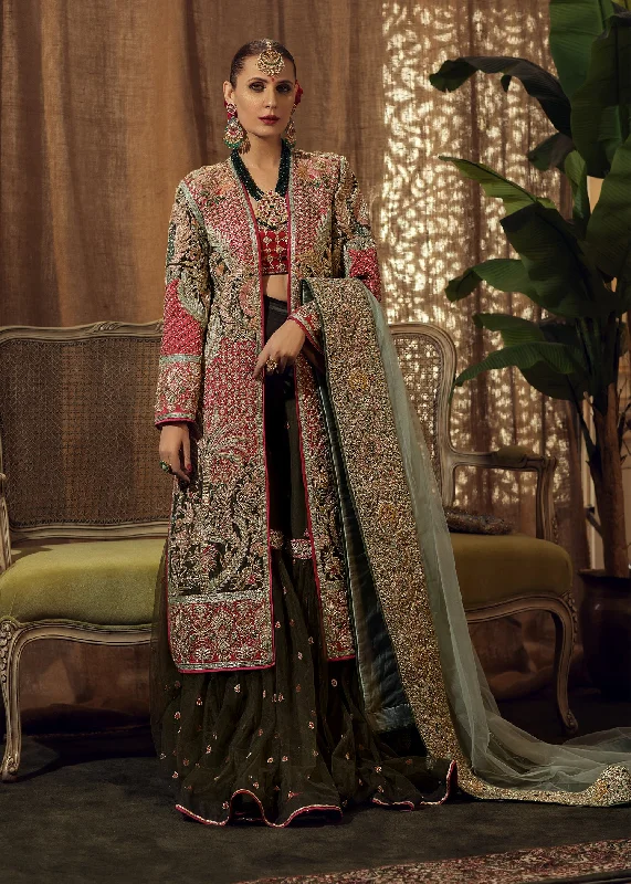 Pakistani Bridal Dress Sharara Gown Style