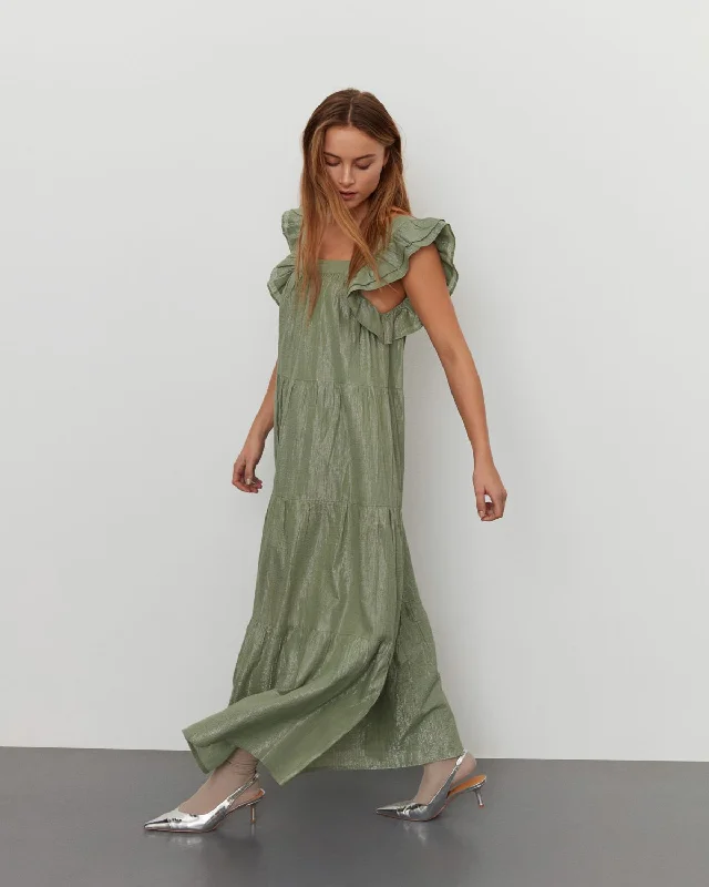 MORGOSW DRESS - Dusty Green