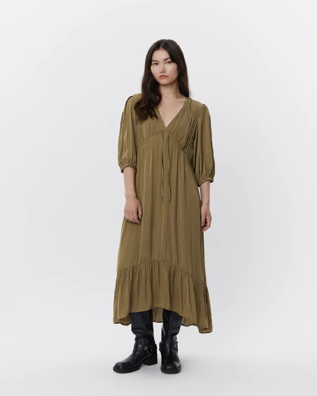 LIZETTESW DRESS - Olive Leaf