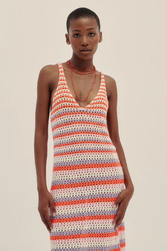 Short Striped Knit Dress