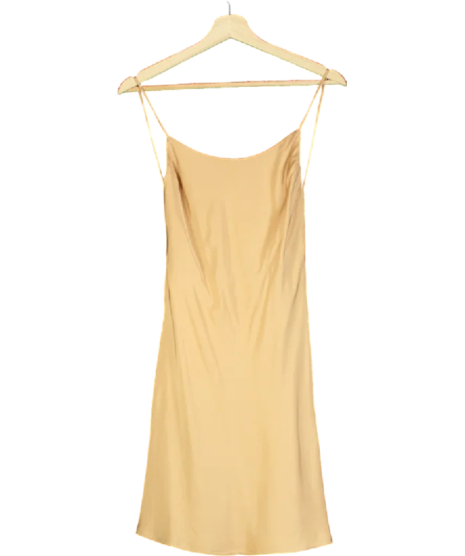 Studio Mantis Beige Backless Short Slip dress UK XS