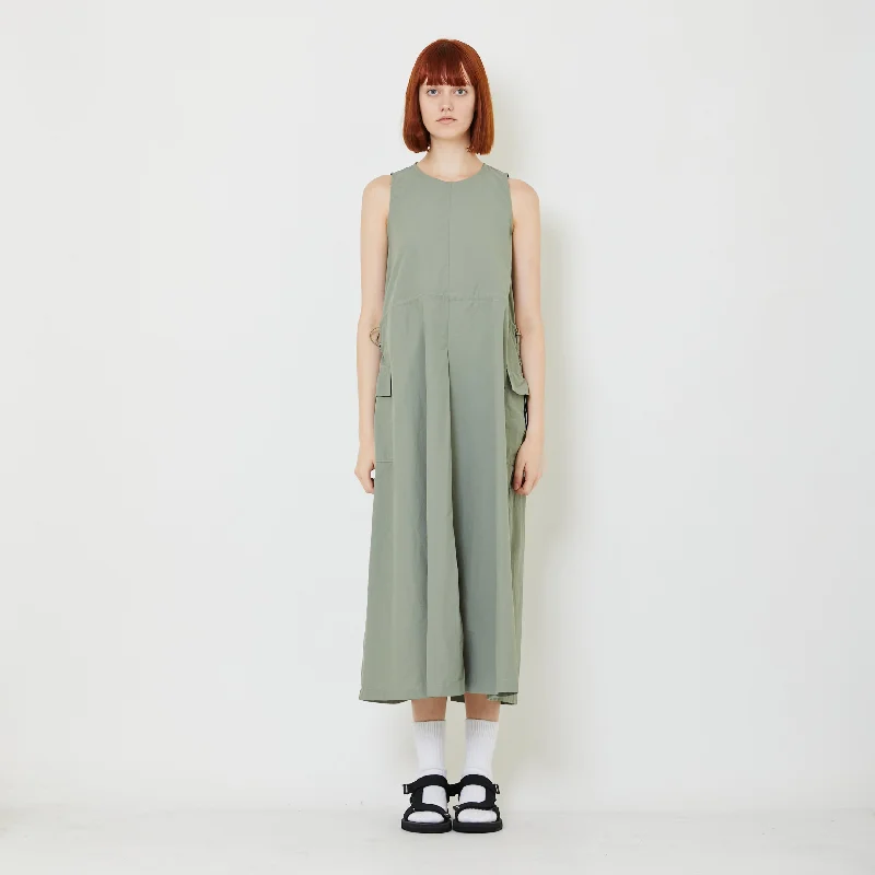 Women Cargo Dress - Dusty Green - SW2409142A