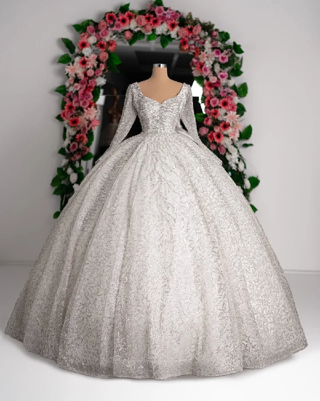 Tinea Bridal Dress with Sequins and Sparkle