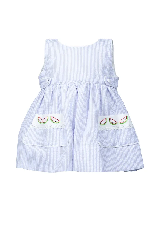Watermelon Seersucker Dress