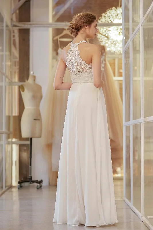 White Halter Dress HW922