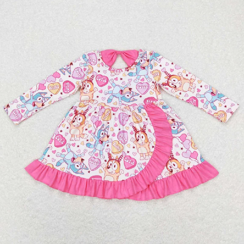 Baby Girls Dress Cartoon Fashion Long Sleeve Valentines Dresses GLD0497 Shift Classic Vintage Baby Girls Dress Cartoon Fashion Long Sleeve Valentines Dresses GLD0497 Shift Classic Vintage