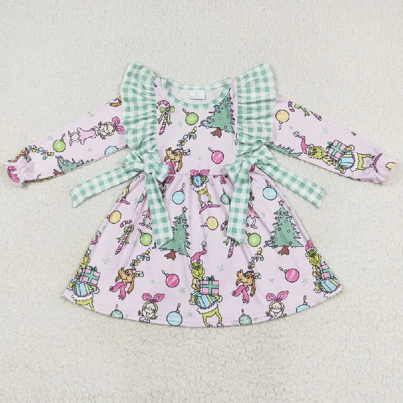 Baby Girls Dress Christmas Pink Bows Knee Length Dresses GLD0519 Tunics Yoga stretchy Baby Girls Dress Christmas Pink Bows Knee Length Dresses GLD0519 Tunics Yoga stretchy