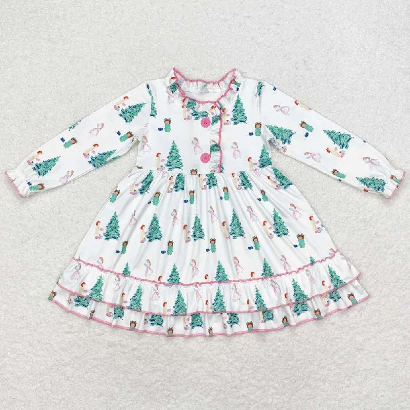 Baby Girls Dress Christmas Tree Gifts Knee Length Gown Dresses GLD0622 Tunic Top Casual Baby Girls Dress Christmas Tree Gifts Knee Length Gown Dresses GLD0622 Tunic Top Casual
