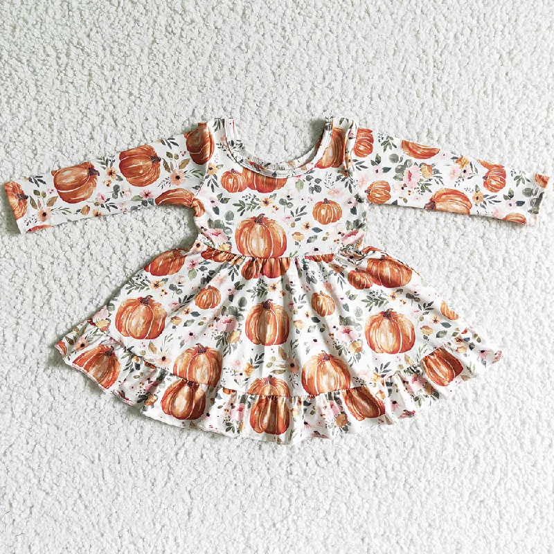 Baby Girls Twirl Dress Boutique Kids Halloween Clothes Girls Pumpkin Dresses GLD0004 Tunics Summer linen Baby Girls Twirl Dress Boutique Kids Halloween Clothes Girls Pumpkin Dresses GLD0004 Tunics Summer linen
