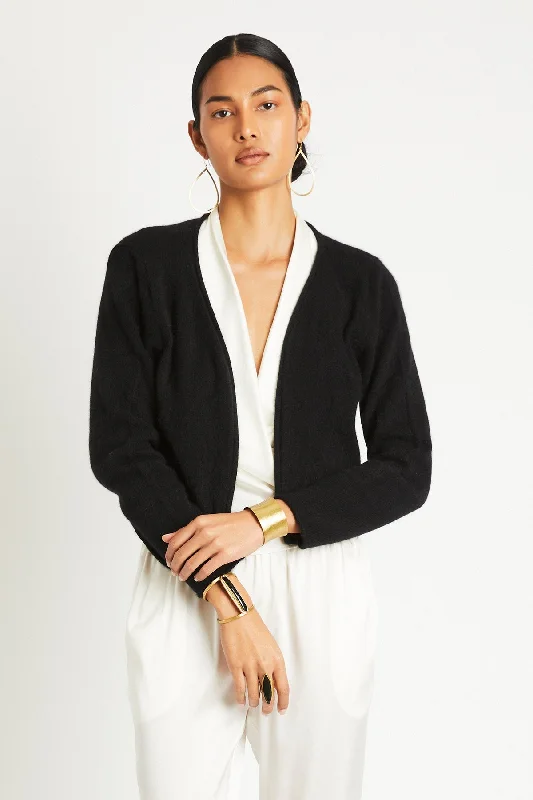+ Beryll Katharine Cashmere Cropped Cardigan | Black Nylon Fabric Polyester Fabric Spandex Fabric + Beryll Katharine Cashmere Cropped Cardigan | Black Nylon Fabric Polyester Fabric Spandex Fabric