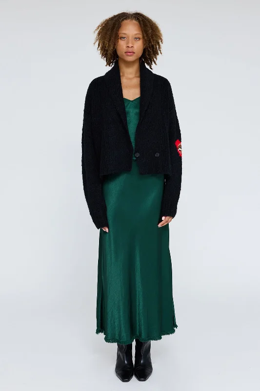 Black Arcadia Cardigan Open Front Closed Front Wrap Front