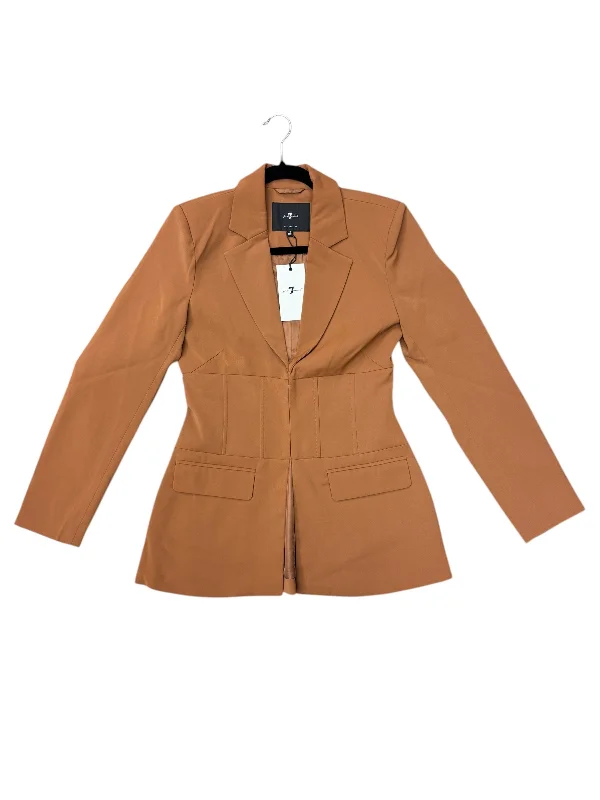 Blazer By 7 For All Mankind In Brown, Size: S Cotton Blend Blazer