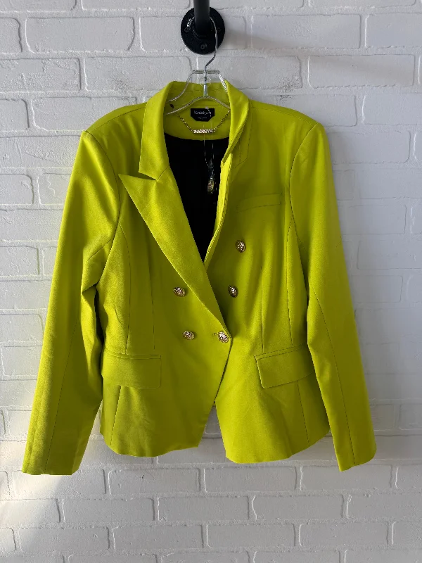 Blazer By Bebe In Green, Size: L Silk Women's Blazer