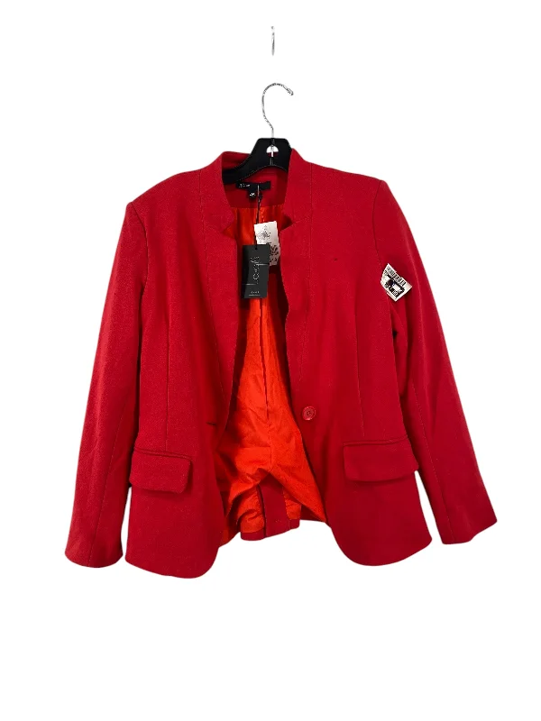 Blazer By Gibson In Red, Size: M Women's Leather Blazer