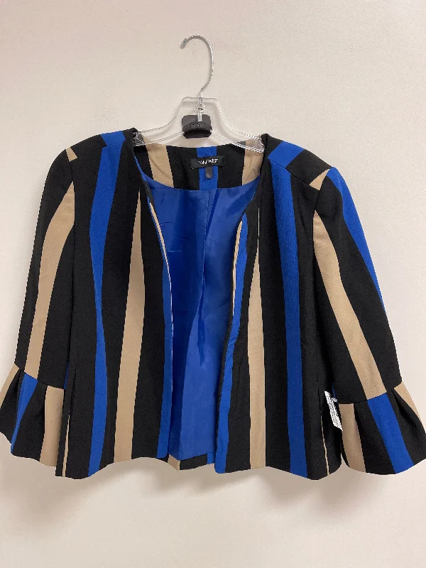 Blazer By Nine West In Striped Pattern, Size: M Women's Navy Jacket