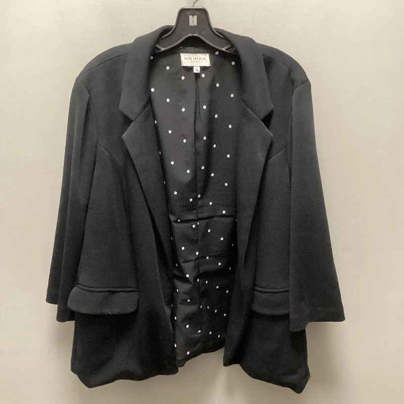 Blazer By Skies Are Blue In Black, Size: 2x Silk Women's Blazer
