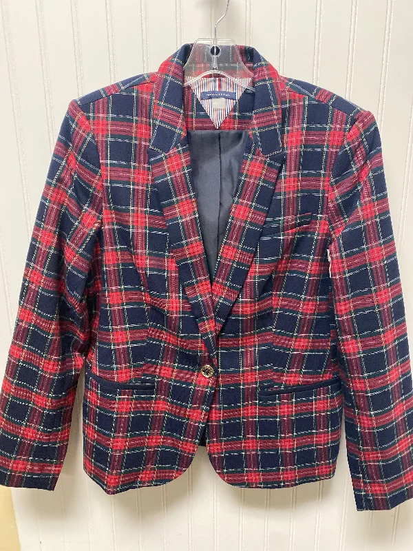 Blazer By Tommy Hilfiger In Plaid Pattern, Size: Xl Women's Trendy Jacket