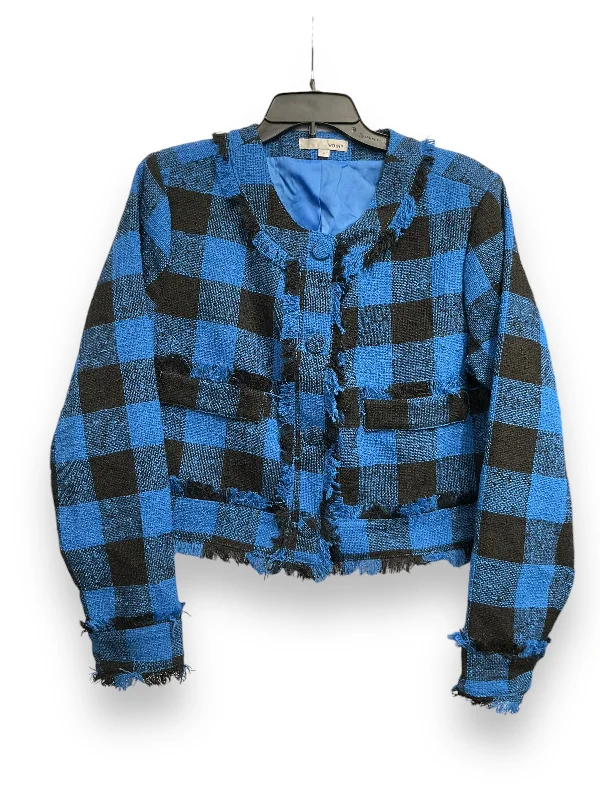 Blazer By Wdny In Black & Blue, Size: L Women's Classic Blazer