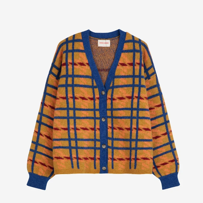Bobo Choses Mandras Cropped Cardigan Solid Print Embellished
