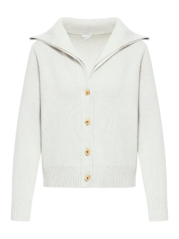 cardigan in wool Glossy Satin Silk