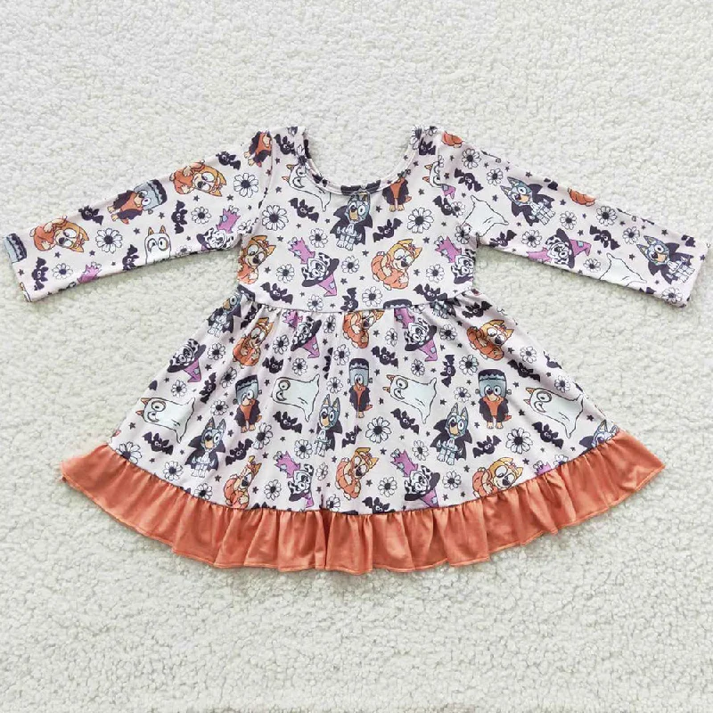 Boutique Girls Dresses Halloween Cartoon Print Cute Baby Girl Dress GLD0216 Tunics Vintage classic Boutique Girls Dresses Halloween Cartoon Print Cute Baby Girl Dress GLD0216 Tunics Vintage classic