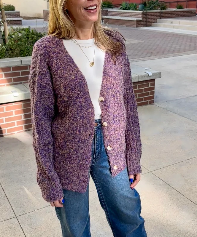 Bella Button Up Cardigan Satin Blend Silk Blend Wool Blend
