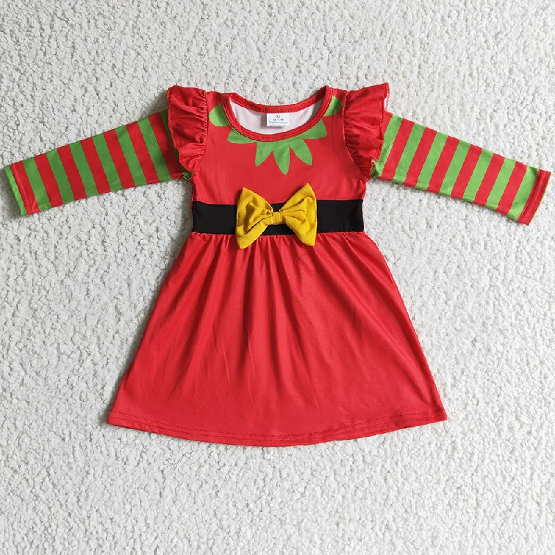 Cute Girls Dress Long Sleeve Christmas Baby Girls Boutique Dress GLD0144 Tunics Chic fashionable Cute Girls Dress Long Sleeve Christmas Baby Girls Boutique Dress GLD0144 Tunics Chic fashionable
