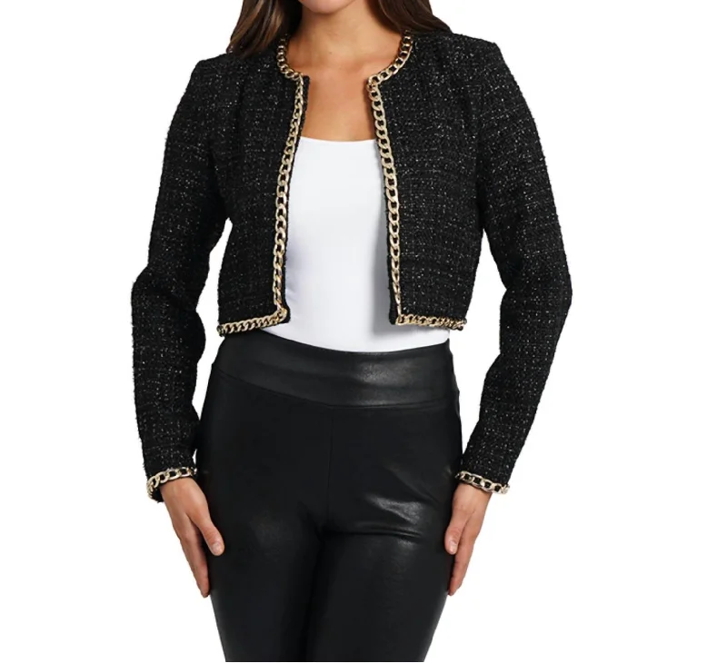 Elizabeth Bolero Blazer In Black Milan Custom Blazer