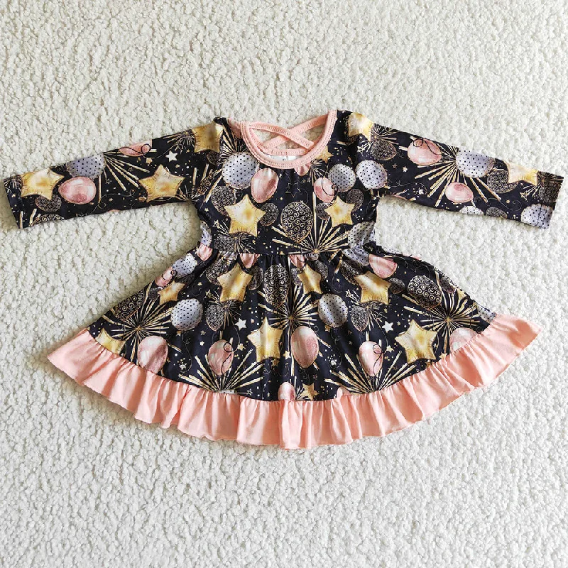 Fashion Girls Dress Happy New Year Boutique Girl Clothes Dresses GLD0107 Tunics Chinos classic Fashion Girls Dress Happy New Year Boutique Girl Clothes Dresses GLD0107 Tunics Chinos classic