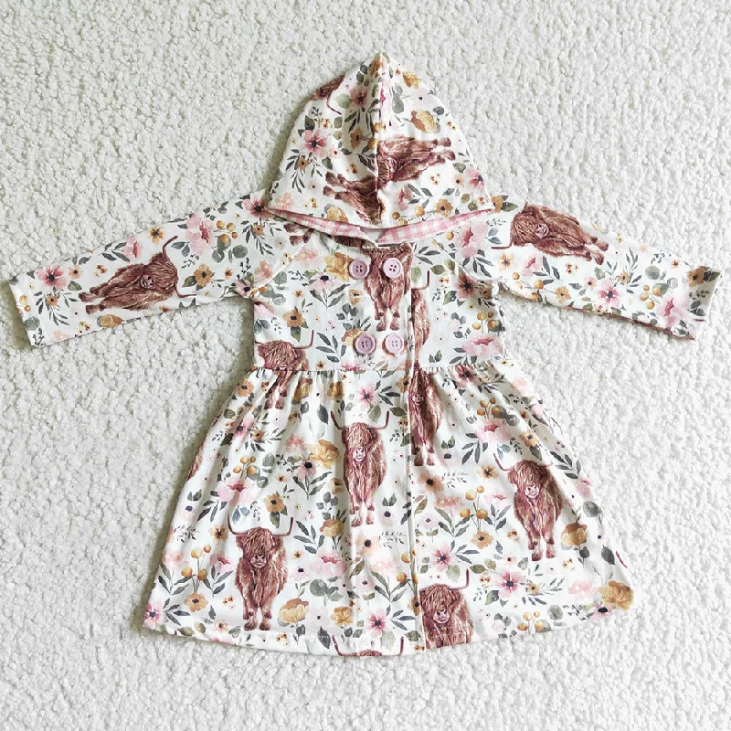 New Girls Clothing Coat Dress Cow Print Fashion Toddler Girls Hooded Coat Top Fall Dress Coat GLD0082 Tunics Satin smooth New Girls Clothing Coat Dress Cow Print Fashion Toddler Girls Hooded Coat Top Fall Dress Coat GLD0082 Tunics Satin smooth