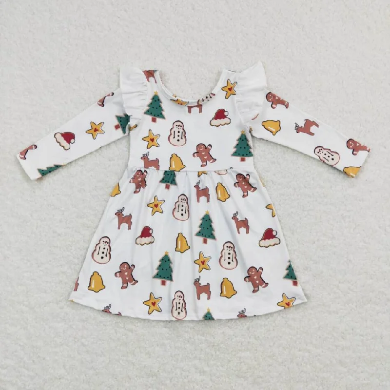 GLD0442 Kids Girls Christmas Gift Long Sleeve Knee-length Dress Tunics Luxurious high-end GLD0442 Kids Girls Christmas Gift Long Sleeve Knee-length Dress Tunics Luxurious high-end