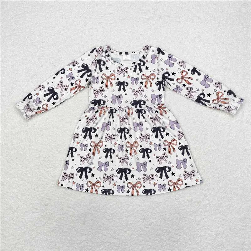 GLD0738 Baby Girls Halloween Orange Bows Long Sleeve Knee Length Dresses Tunics Running lightweight GLD0738 Baby Girls Halloween Orange Bows Long Sleeve Knee Length Dresses Tunics Running lightweight