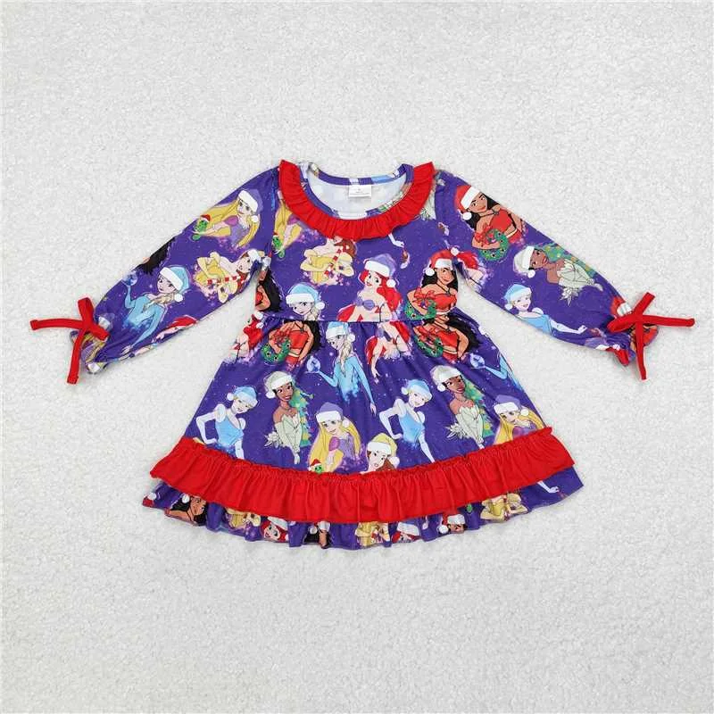 GLD0815 Baby Girls Christmas Princess Ruffle Knee Length Dresses Boat Neckline Classic GLD0815 Baby Girls Christmas Princess Ruffle Knee Length Dresses Boat Neckline Classic