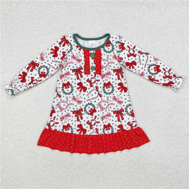 GLD0855 Baby Girls Christmas Red Bows Ruffle Knee Length Gowns Dresses Tunics Luxurious high-end GLD0855 Baby Girls Christmas Red Bows Ruffle Knee Length Gowns Dresses Tunics Luxurious high-end