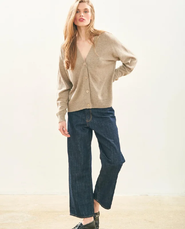 Jumper1234 Oversized Brown Cardigan Embroidered Appliqued Beaded