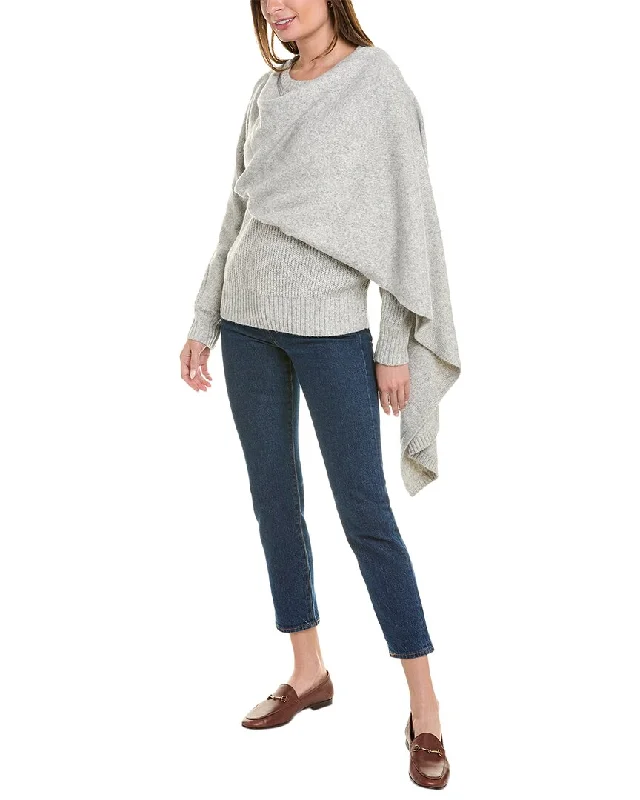 cabi Wrap Pullover Scalloped Neck Pullover
