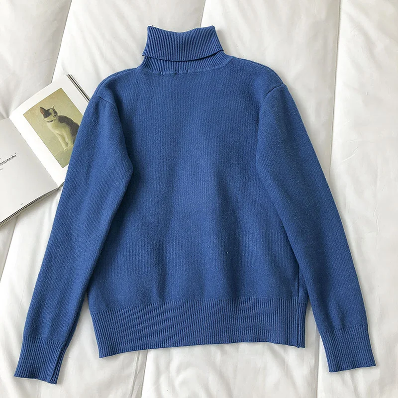 Korean warm pile high neck thin Pullover long sleeve top 5844 Hooded Pullover Sweater Korean warm pile high neck thin Pullover long sleeve top 5844 Hooded Pullover Sweater