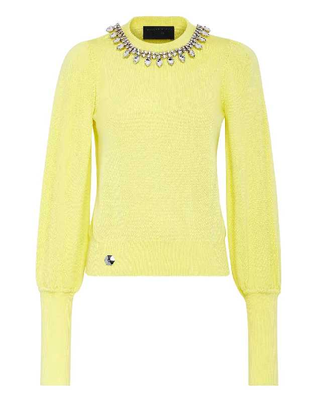 Pullover LS Crystal Saggy Sleeve Comfort